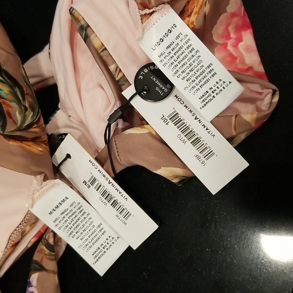 💕VITAMIN A💕 Bikini Set Talia Top (8 Medium) + Luciana Bottom (10 Large) NWT - Picture 13 of 14